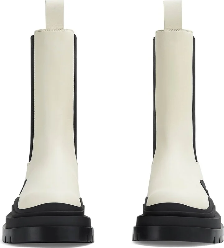 Bottega Veneta Leather Tire Chelsea Boots - Image 2