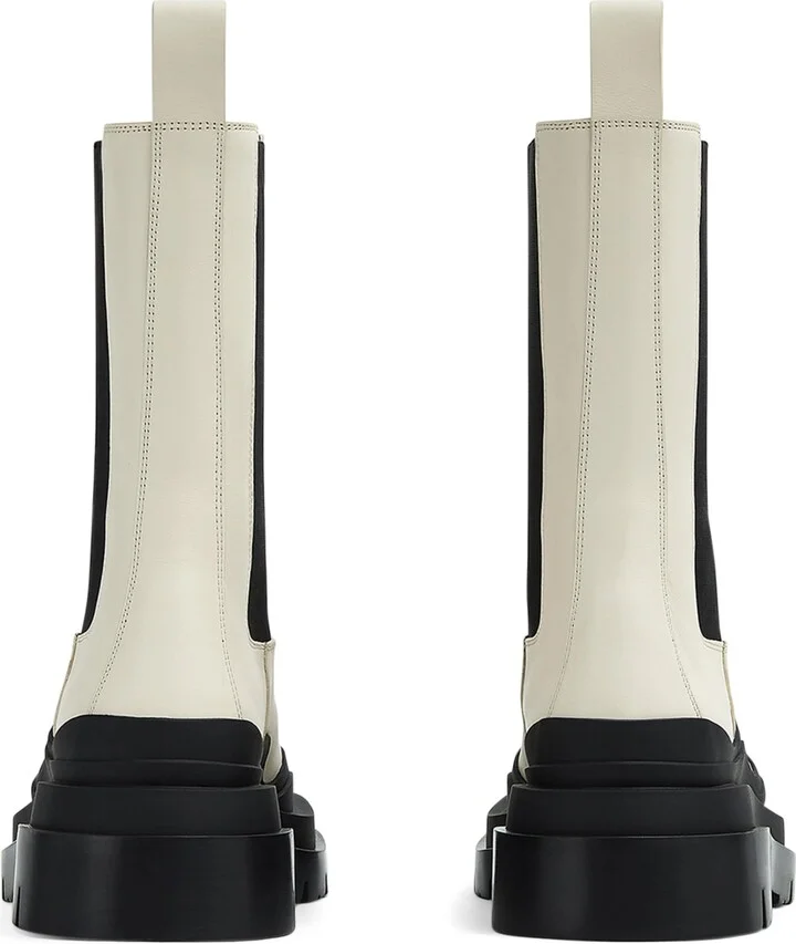 Bottega Veneta Leather Tire Chelsea Boots - Image 3