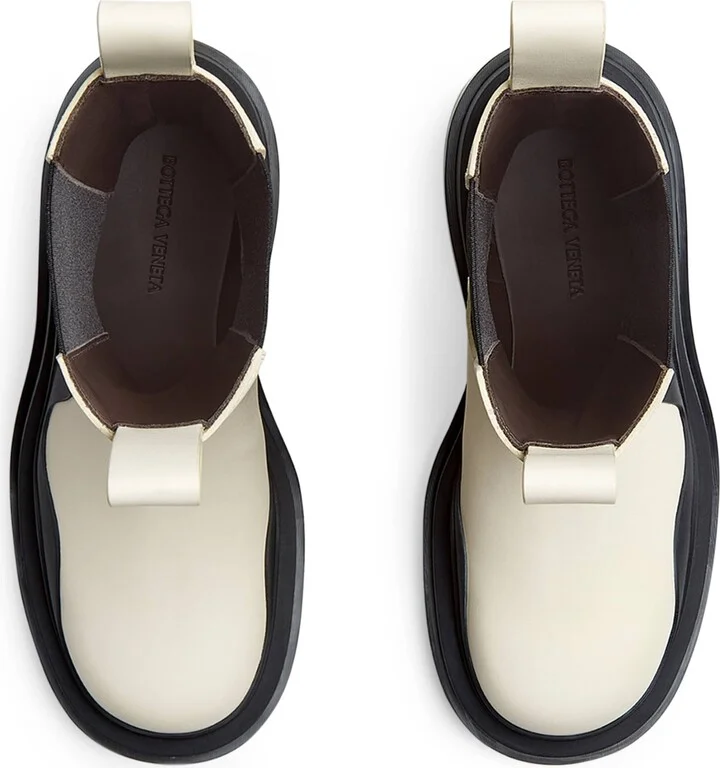Bottega Veneta Leather Tire Chelsea Boots - Image 4