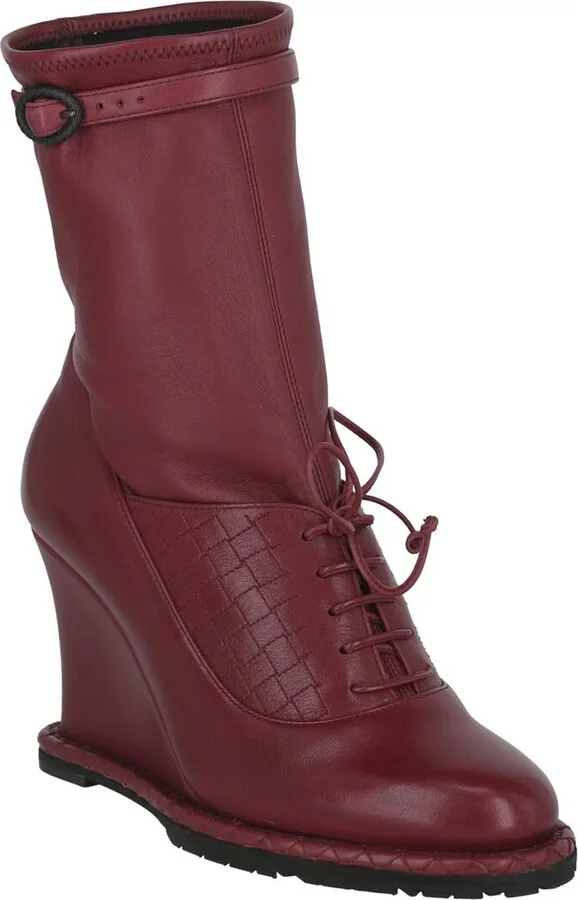Bottega Veneta Leather Wedge Leather Boot