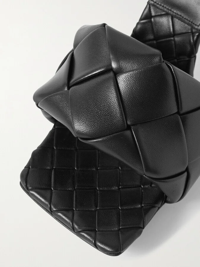 Bottega Veneta - Lido Intrecciato Leather Mules - Black - Image 4