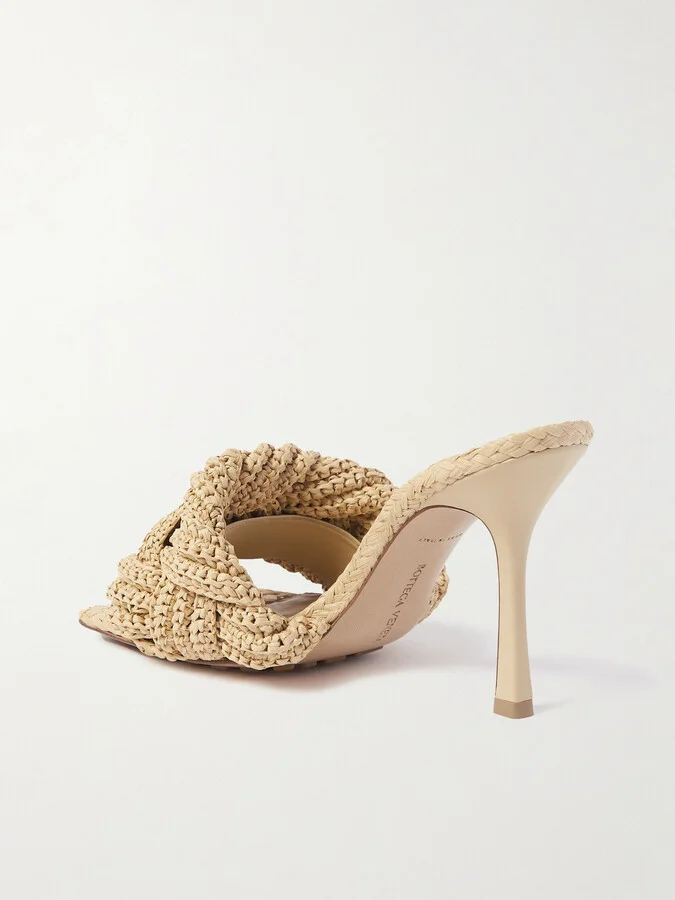Bottega Veneta - Lido Intrecciato Leather Mules - Neutrals - Image 3