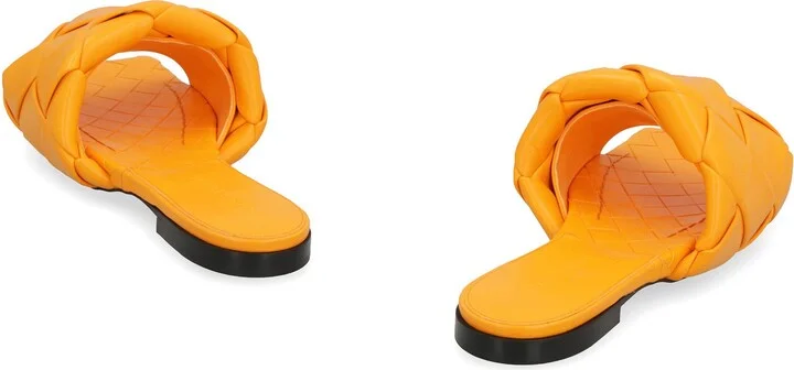 Bottega Veneta Lido Leather Flat Sandals - Image 4