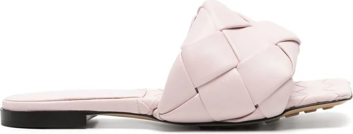 Bottega Veneta Lido Leather Flat Sandals
