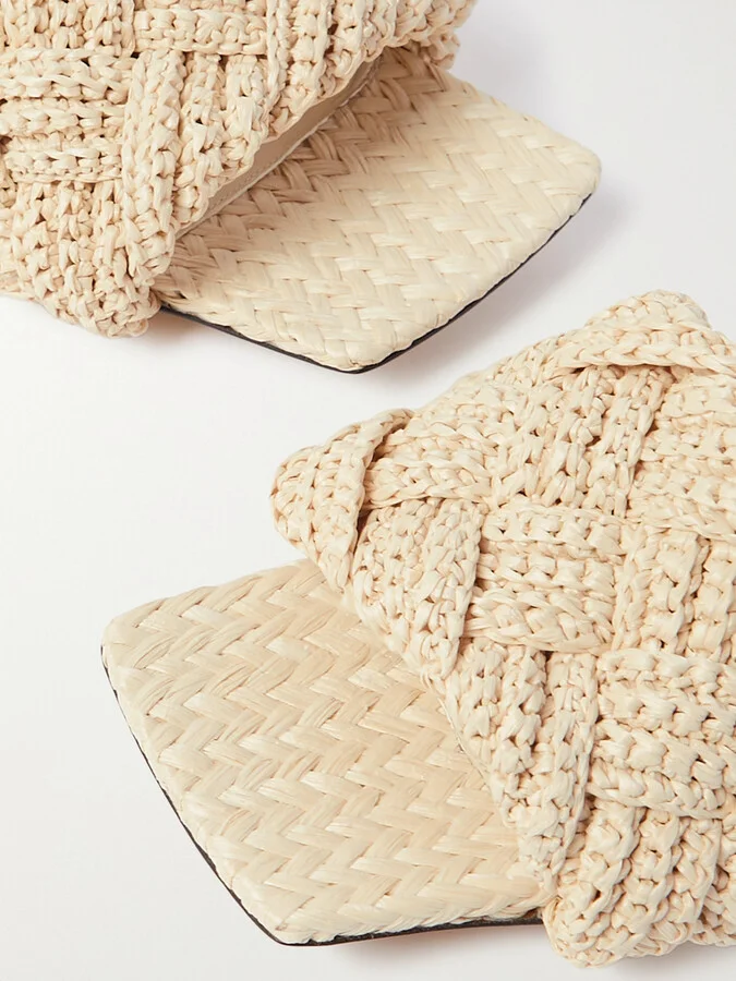 Bottega Veneta - Lido Leather Slides - Neutrals - Image 4