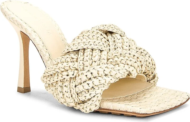 Bottega Veneta Lido Mule Sandal in White - Image 2