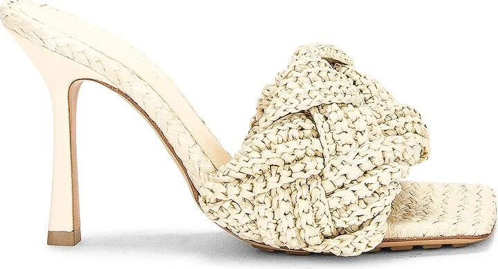 Bottega Veneta Lido Mule Sandal in White