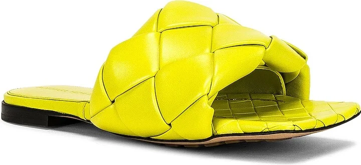 Bottega Veneta Lido Mule Sandals in Yellow - Image 2