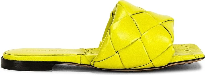 Bottega Veneta Lido Mule Sandals in Yellow
