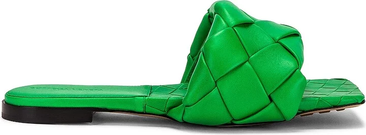 Bottega Veneta Lido Sandals in Green