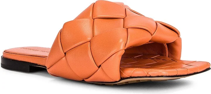 Bottega Veneta Lido Slip On Sandals in Orange - Image 2