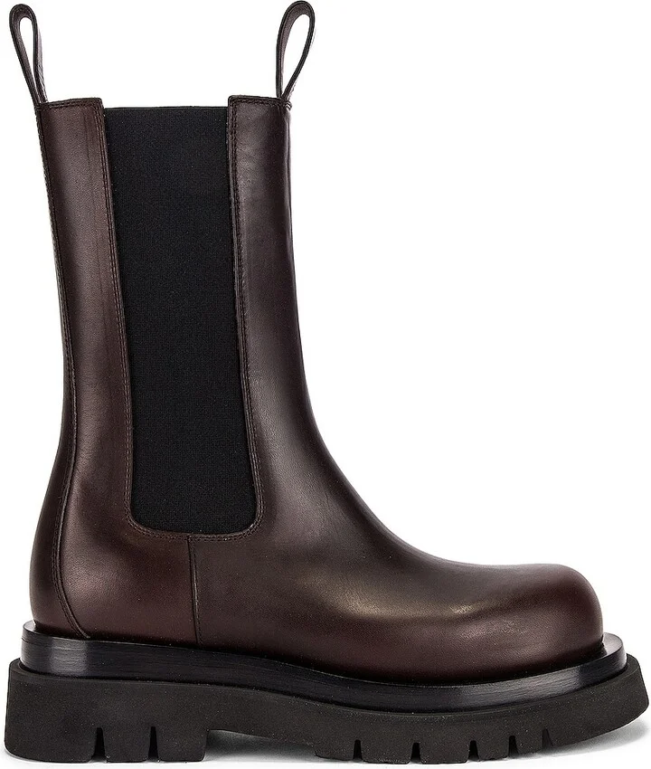 Bottega Veneta Lug Boots in Chocolate