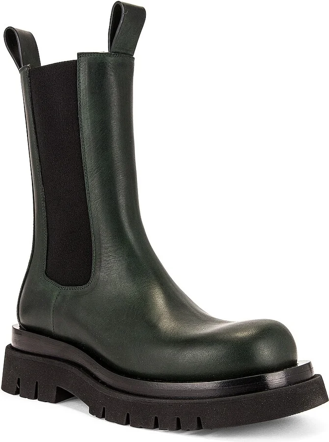 Bottega Veneta Lug Chelsea Boots in Green - Image 2