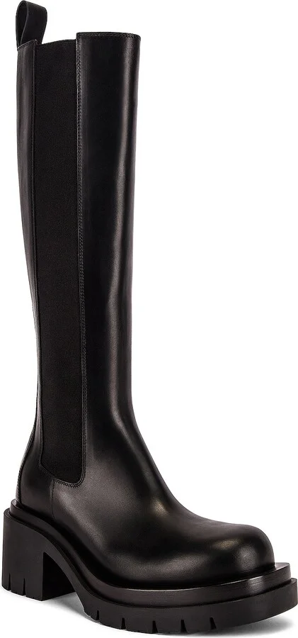 Bottega Veneta Lug High Top Chelsea Boots in Black - Image 2