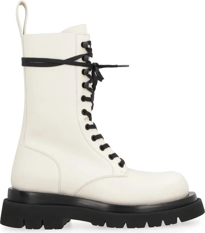 Bottega Veneta Lug Lace-Up Ankle Boots