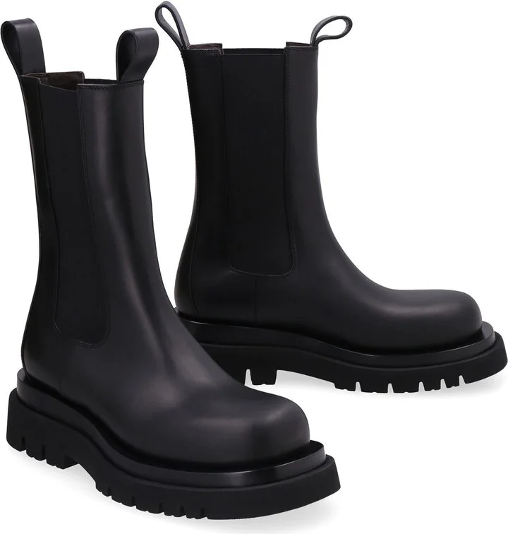 Bottega Veneta Lug Leather Boots - Image 3