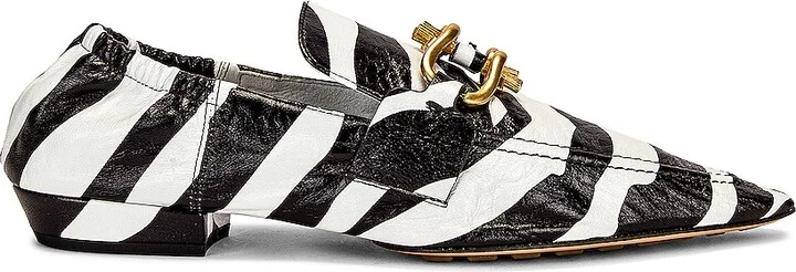 Bottega Veneta Madame Mocassins in White