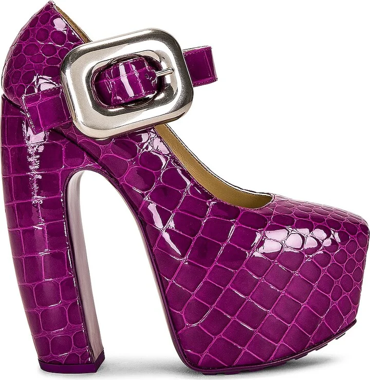 Bottega Veneta Mary Jane Heel in Purple