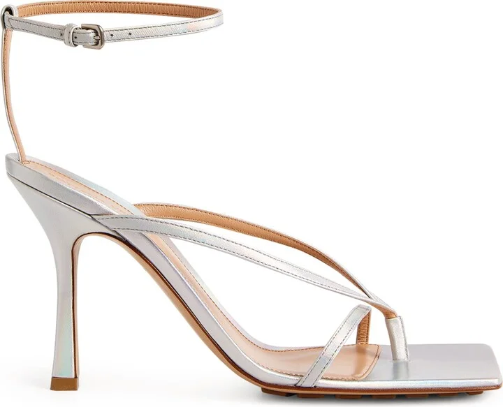 Bottega Veneta Metallic Stretch Sandals