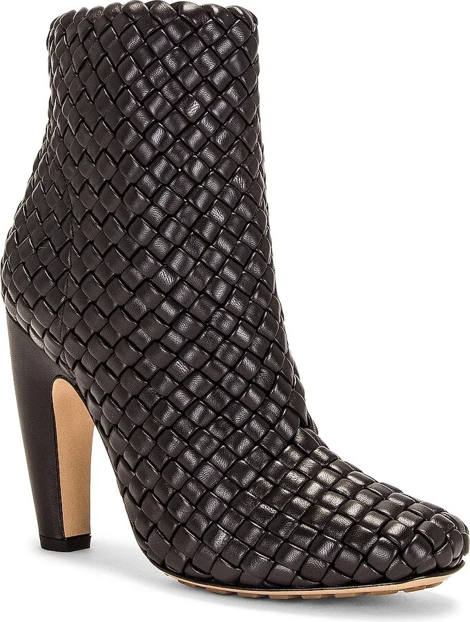 Bottega Veneta Mini Lido Weave Ankle Boots in Black - Image 2