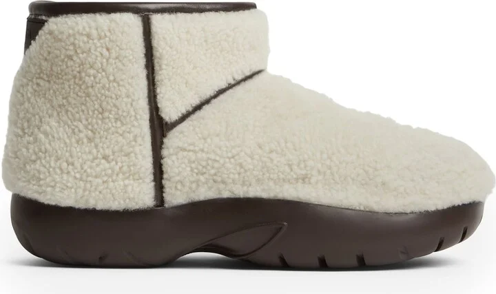 Bottega Veneta Mini Shearling Snap Ankle Boots