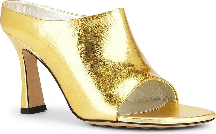 Bottega Veneta Mule Sandal in Metallic Gold - Image 2