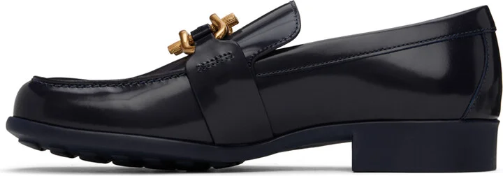 Bottega Veneta Navy Monsieur Loafers - Image 3