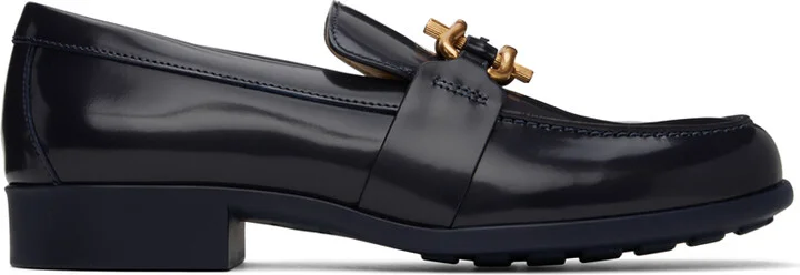 Bottega Veneta Navy Monsieur Loafers