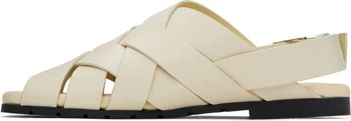 Bottega Veneta Off-White Alfie Sandals - Image 3