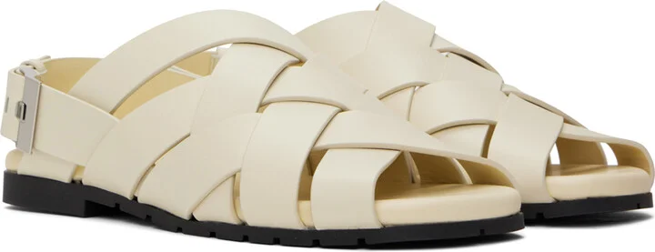 Bottega Veneta Off-White Alfie Sandals - Image 4