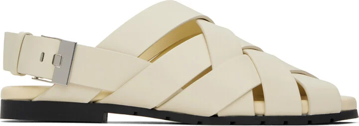 Bottega Veneta Off-White Alfie Sandals