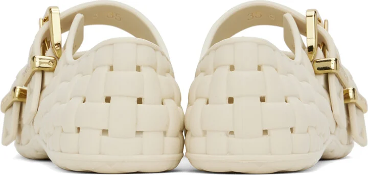 Bottega Veneta Off-White Amy Mary-Jane Ballerina Flats - Image 2