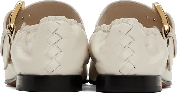 Bottega Veneta Off-White Astaire Mary-Jane Ballerina Flats - Image 2