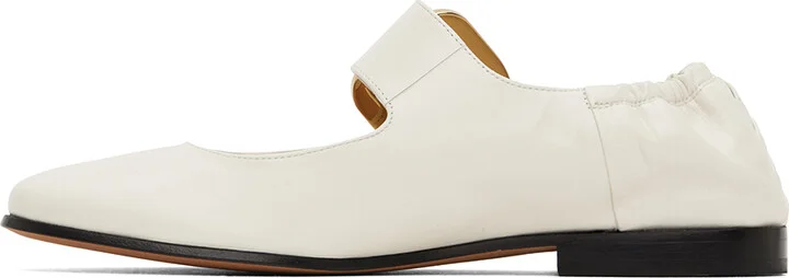 Bottega Veneta Off-White Astaire Mary-Jane Ballerina Flats - Image 3