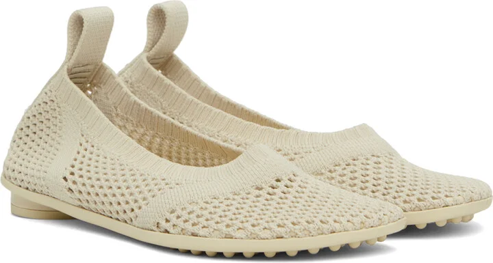 Bottega Veneta Off-White Atomic Ballerina Flats - Image 4