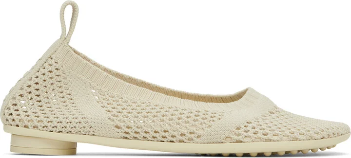 Bottega Veneta Off-White Atomic Ballerina Flats