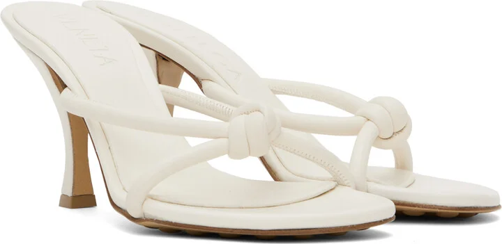 Bottega Veneta Off-White Blink Mules - Image 4