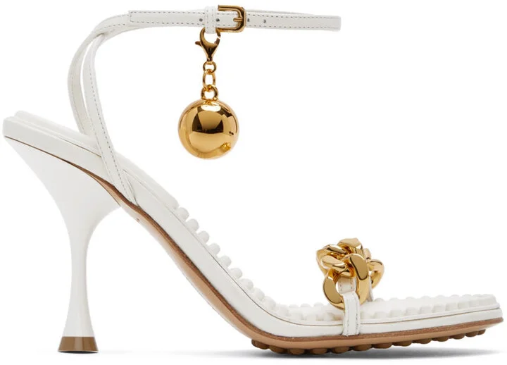Bottega Veneta Off-White Dot Heeled Sandals