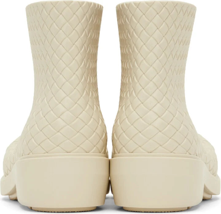Bottega Veneta Off-White Fireman Ankle Boots - Image 2