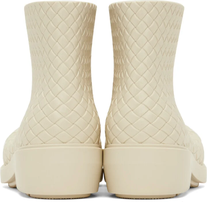 Bottega Veneta Off-White Fireman Ankle Boots - Image 2
