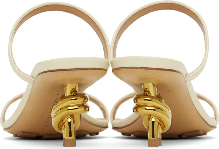 Bottega Veneta Off-White Knot Mules - Image 2