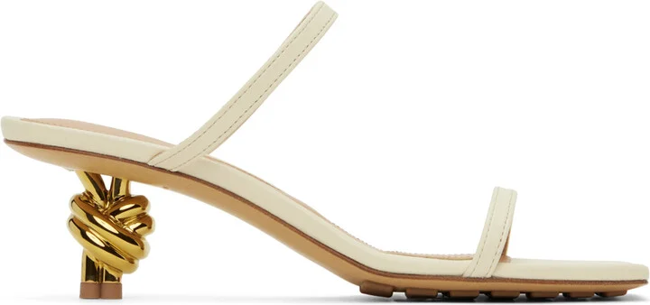 Bottega Veneta Off-White Knot Mules