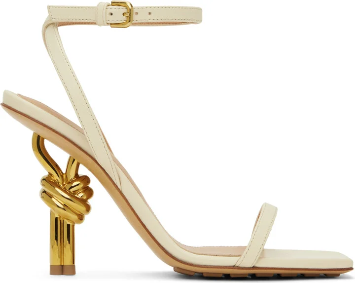 Bottega Veneta Off-White Knot Sandals