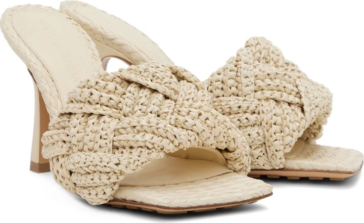 Bottega Veneta Off-White Lido Heeled Sandals - Image 4