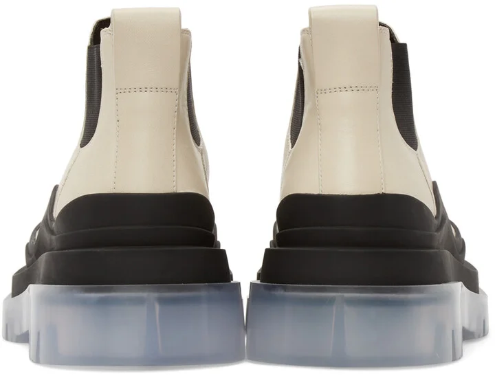 Bottega Veneta Off-White Low 'The Tire' Chelsea Boots - Image 4