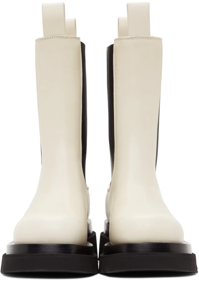 Bottega Veneta Off-White Lug Boots - Image 2