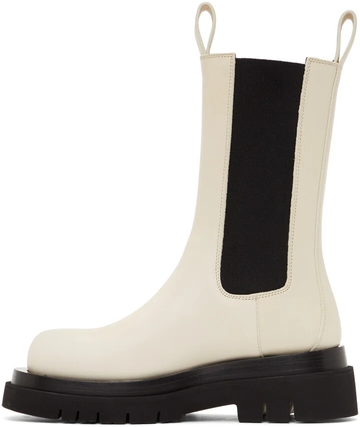 Bottega Veneta Off-White Lug Boots - Image 3