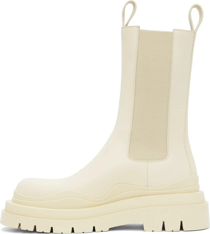 Bottega Veneta Off-White Lug Boots - Image 3