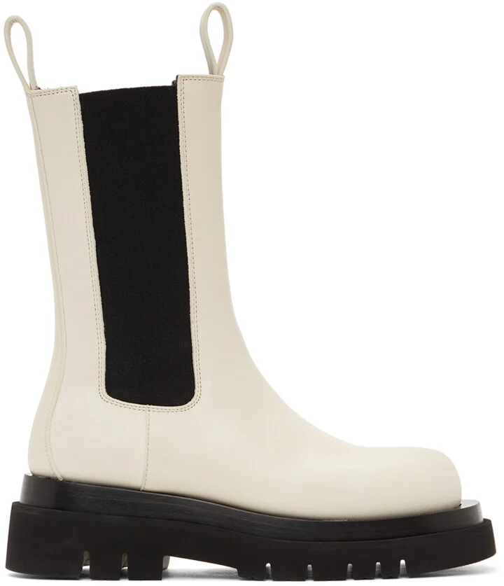 Bottega Veneta Off-White Lug Boots