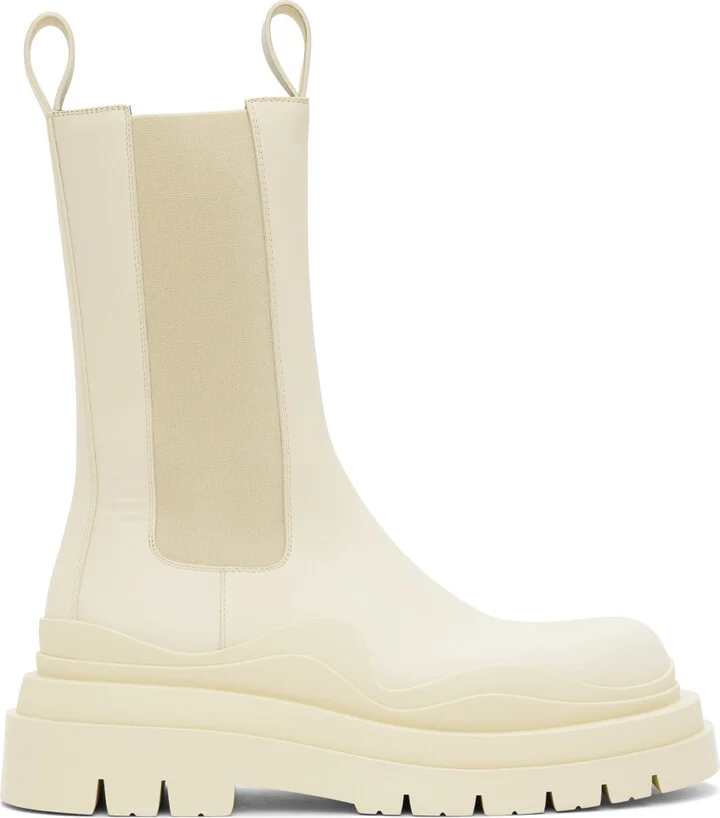 Bottega Veneta Off-White Lug Boots